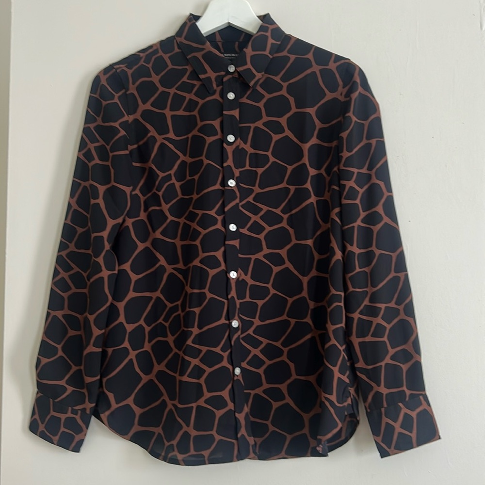 Banana Republic Animal Print Dillon Shirt - size XS